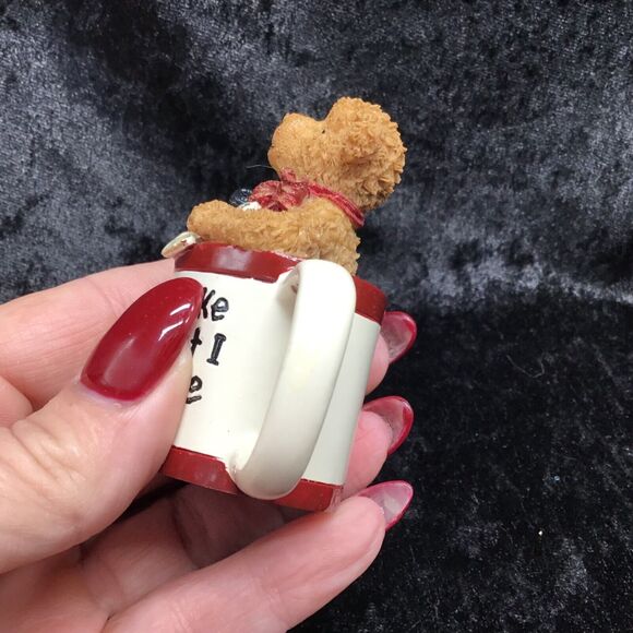 Boyd’s Bear Razz Bearies Carrie Out Figurine In Box 2004 2 Inch Vintage - Picture 4 of 11